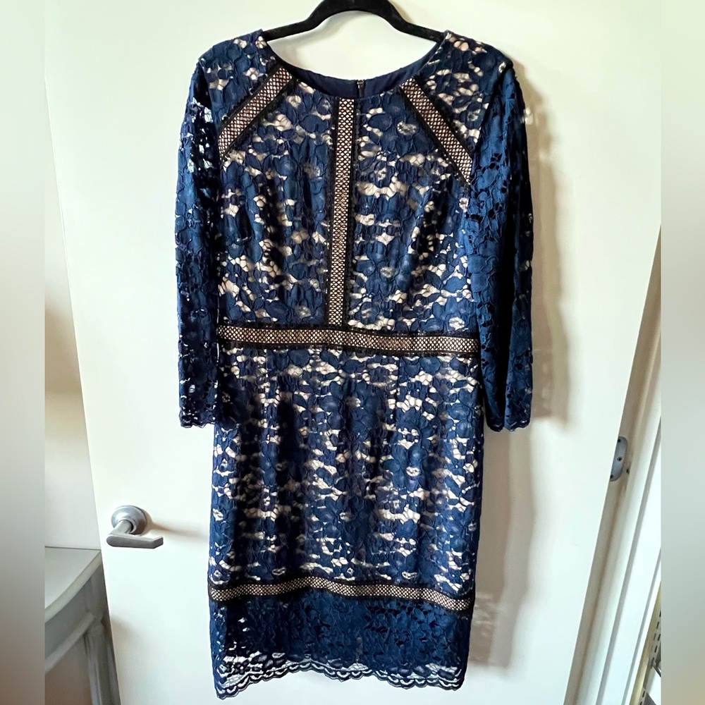Vince Camuto Navy Lace Dress